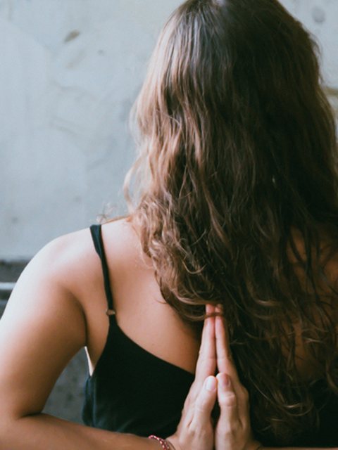 Woman in a calm, mindful moment